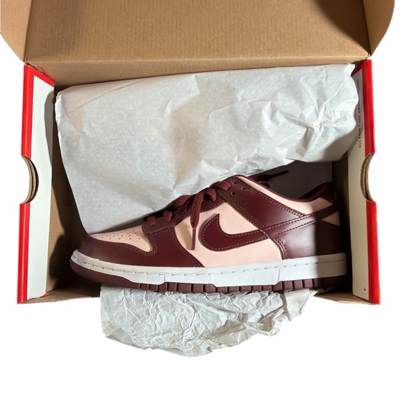 Nike Shoes - NWT Nike Dunk Low GS Dark Team Red Echo Pink Sneakers 7Y / Women’s 8.5